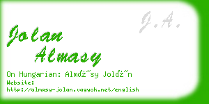 jolan almasy business card